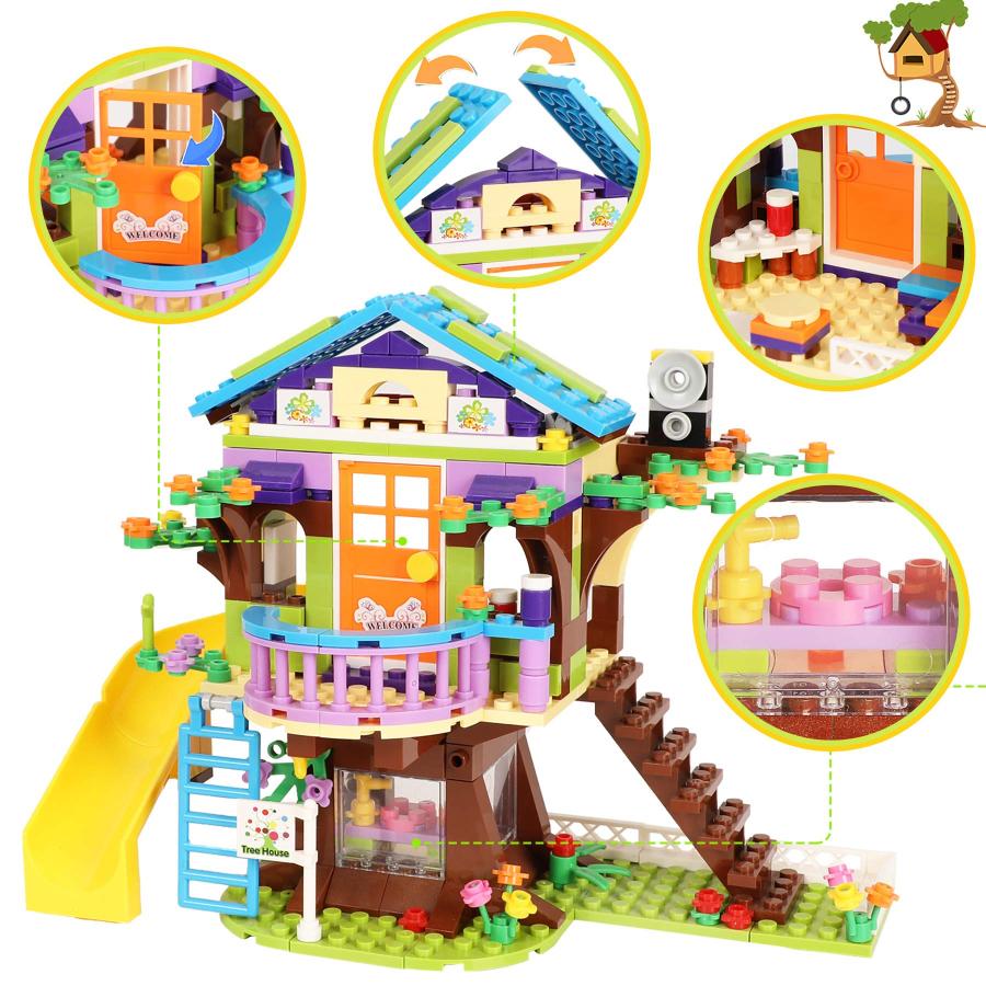 【並行輸入品】1556 Pieces Tree House Kith Happy Family Party Creative Buildingの画像
