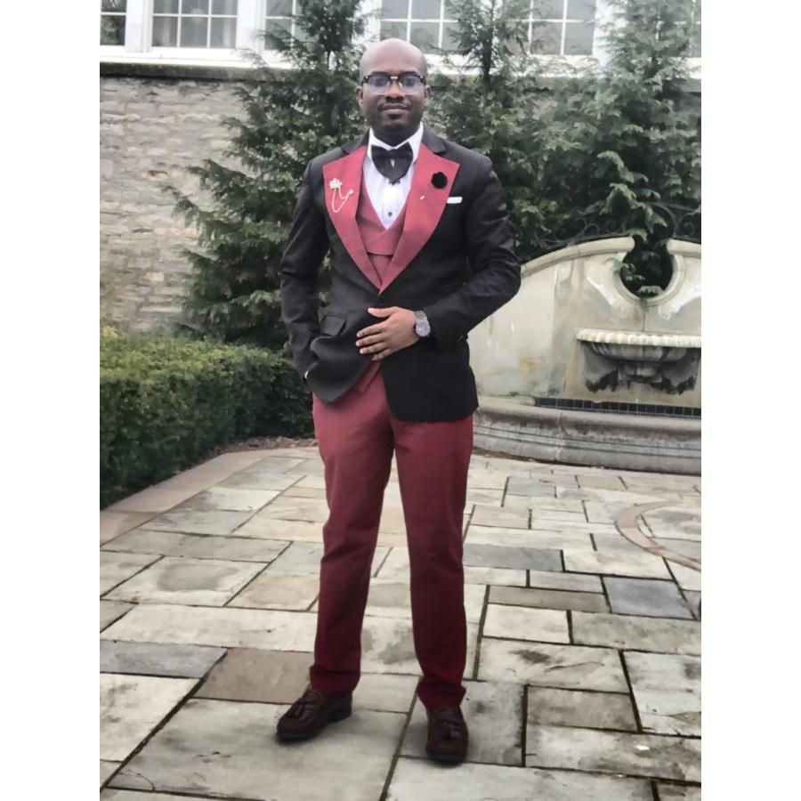 【並行輸入品】JEXJ フォーマルスーツ メンズ ウェディング スリムフィット 3ピース ドレス ビジネス パーティー ジャケット ベスト & |  | 03