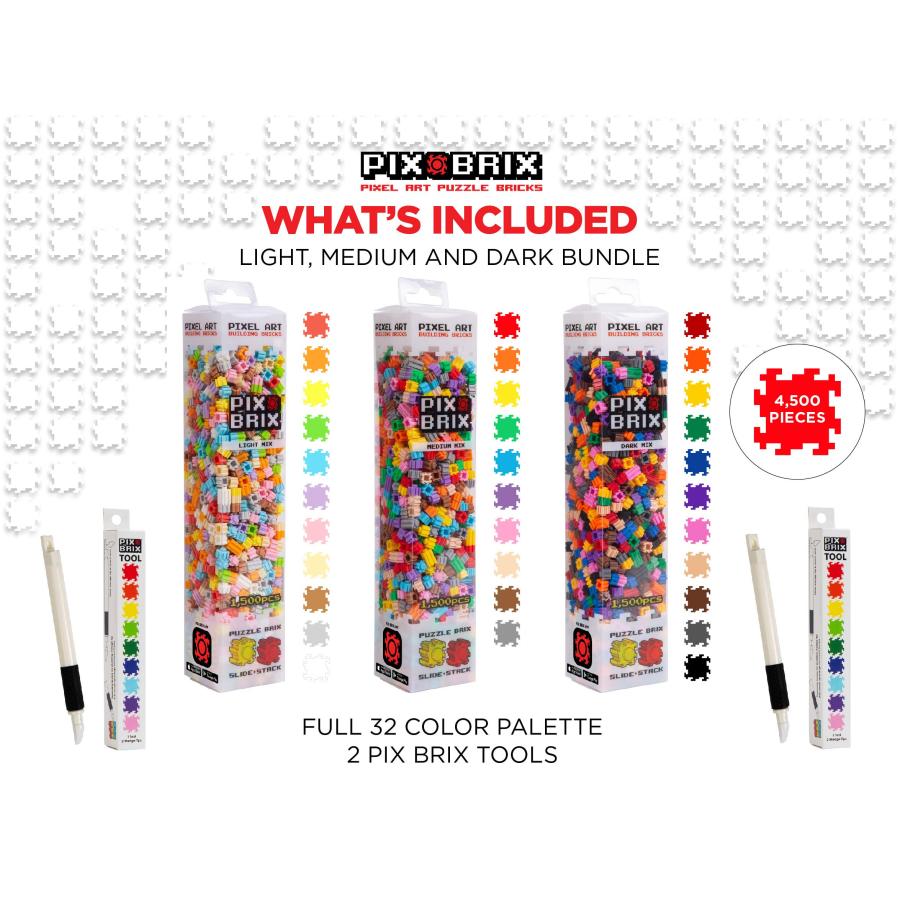 【並行輸入品】Building Bricks Bundle With Tool, 4500 Piece Pix Brix Pixel Art Pの画像
