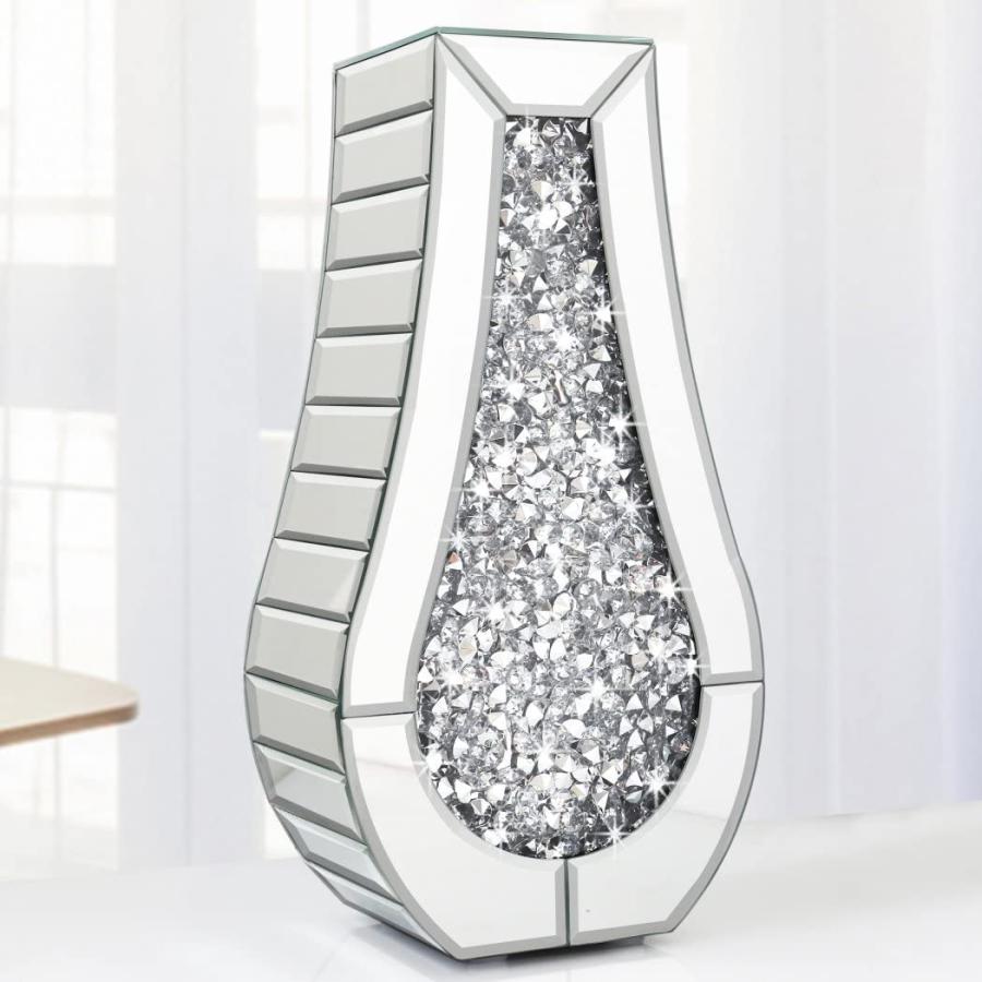 新品未使用　artloge 花瓶　ダイヤモンドクラッシュ　ダイヤモンド　鏡面 並行輸入品】クラッシュダイヤモンドミラー花瓶 クリスタルシルバー