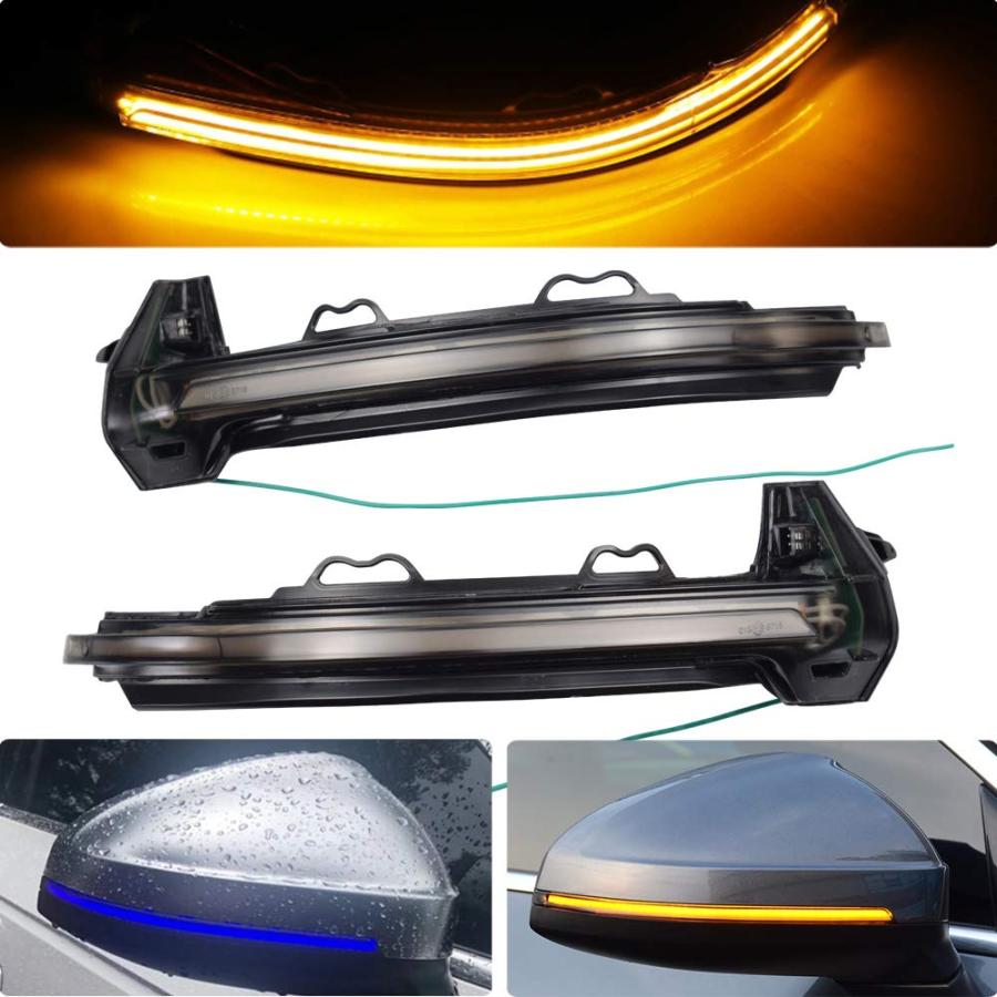 【並行輸入品】Hacreyatu ダイナミックLEDウィンカーサイドミラーライトインジケーターウィンカー アウディ A4 A5 B9 S4 S5_3