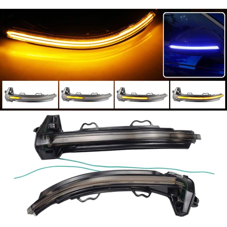 【並行輸入品】Hacreyatu ダイナミックLEDウィンカーサイドミラーライトインジケーターウィンカー アウディ A4 A5 B9 S4 S5_6