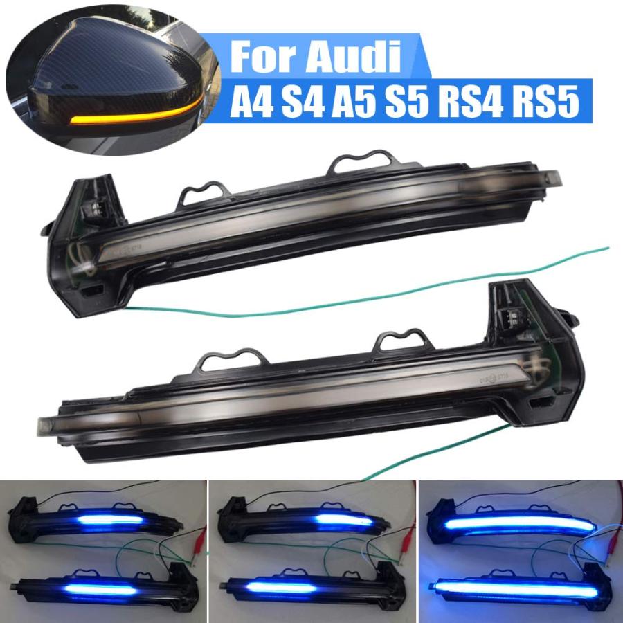 【並行輸入品】Hacreyatu ダイナミックLEDウィンカーサイドミラーライトインジケーターウィンカー アウディ A4 A5 B9 S4 S5_9
