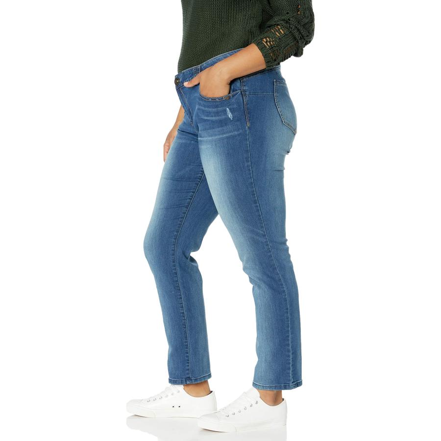 【並行輸入品】Democracy womens Petite "Ab"solution Jegging Jeans， Blue， 4 Petit_6