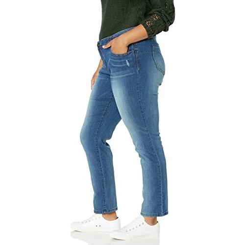 【並行輸入品】Democracy womens Petite "Ab"solution Jegging Jeans， Blue， 4 Petit_7