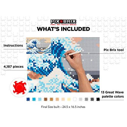 【並行輸入品】Pix Brix Pixel Art Puzzle Bricks   The Great Wave Off Kanagawa Pの画像