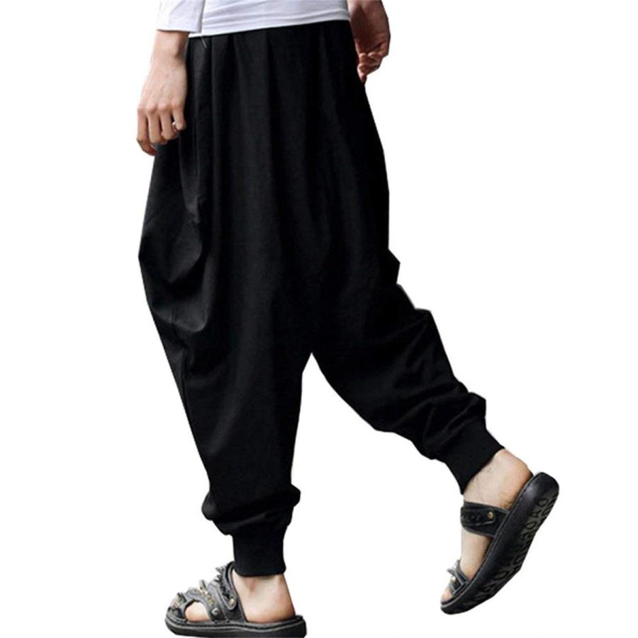 AITFINEISM Men's Drawstring Aladdin Hippie Harem Pants Loose Dro 並行輸入品｜allinone-d｜07