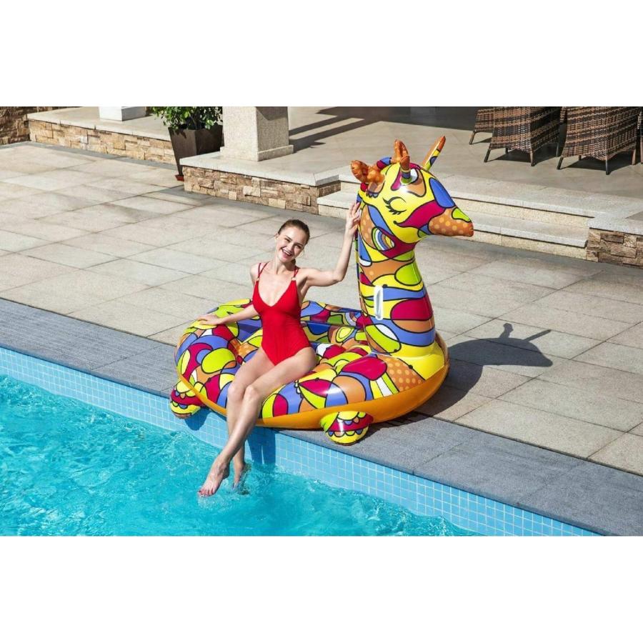 並行輸入品】H2OGO Pop Giraffe Ride On Swimming Pool Float Lake 