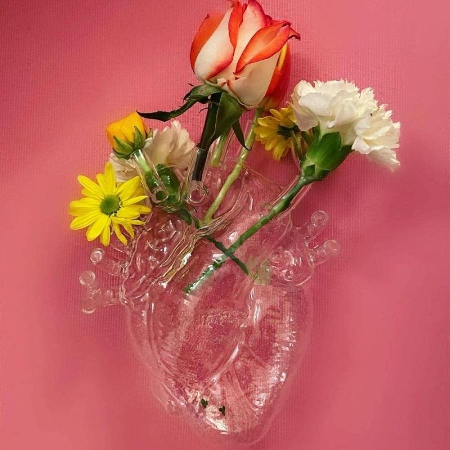 並行輸入品】花瓶 SELETTI LOVE IN BLOOM ガラスベース フラワーベース
