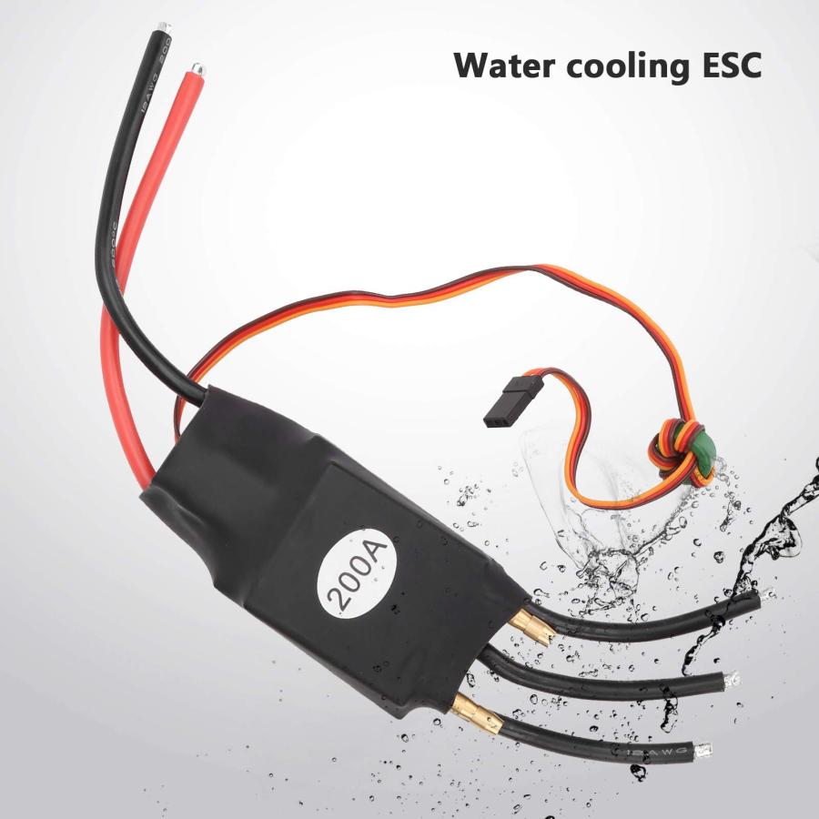Dilwe RC ESC 200A ESC ブラシレス水冷電気スピードコントローラー ESC RCボートモデル対応 Dilwe R 並行輸入品 |  | 06