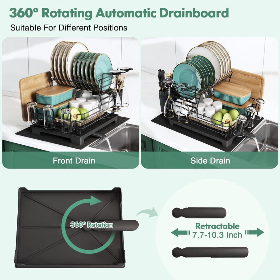 【並行輸入品】MAJALiS 水切りラック, ブラック,【2段式】 MAJALiS Dish Drying Rack for Kitchen C |  | 03