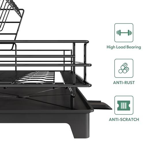 【並行輸入品】MAJALiS 水切りラック, ブラック,【2段式】 MAJALiS Dish Drying Rack for Kitchen C |  | 07