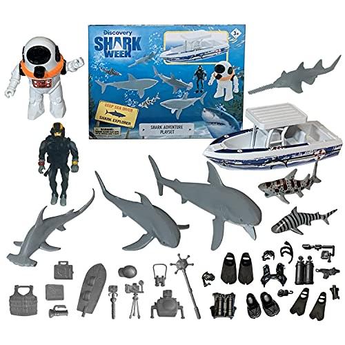 【並行輸入品】Shark Week Discovery ディープオーシャン エクスプローラー ビッグトイ プレイセット 子供用 トイボート アク |  | 01
