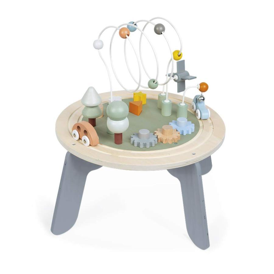 【並行輸入品】Janod J04402 Sweet Cocoon Wooden Activity Multi Play Table Toddlの画像