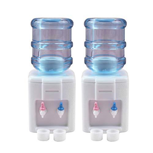 【並行輸入品】ドールハウスウォーターディスペンサー プラスチック製ミニチュアウォーターディスペンサー ミニ家庭用ウォータークーラー おもちゃ ド_1