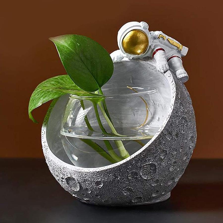 並行輸入品】ガラス花瓶 宇宙飛行士 ガラス プランター オーナメント