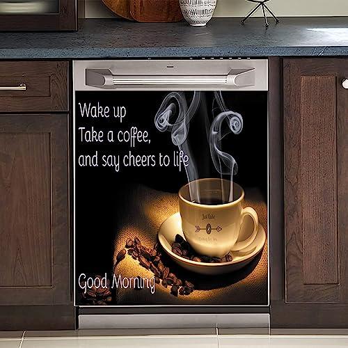 Homa Morning Cafe Fridge Magnets Dishwasher Cover, Coffee Bean R 並行輸入品｜allinone-d｜02