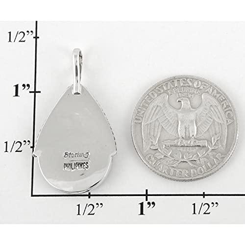 並行輸入品】ターコイズペンダントネックレス 925スターリングシルバー