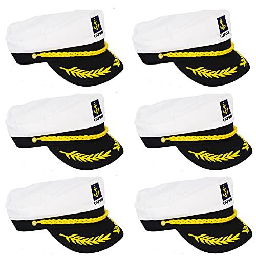 【並行輸入品】Pinsway 6PC Yacht Captain Hat Nautical Themed Sailor Boat Ship S_1
