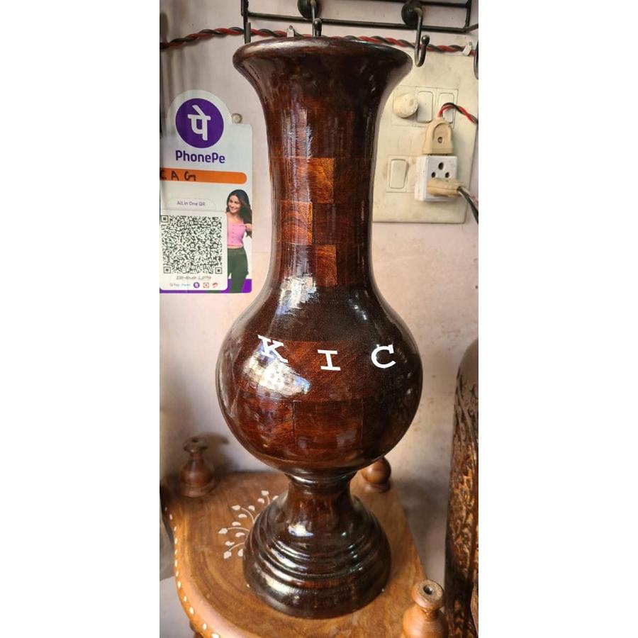 【並行輸入品】Antique 12 Inch Brown Shikar Flower Vase/Pot for Home Decoration_2