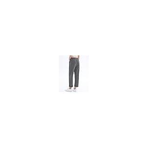 【並行輸入品】Women's Drawstring Linen Cropped Pants Women Summer Elastic Wais_5
