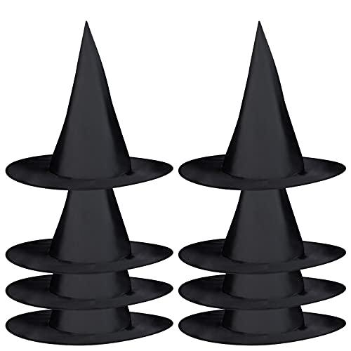 【並行輸入品】8点 ハロウィン 魔女 帽子 魔女 コスチューム アクセサリー ハロウィン コスプレパーティー ブラック 8 PCS Hallow_1