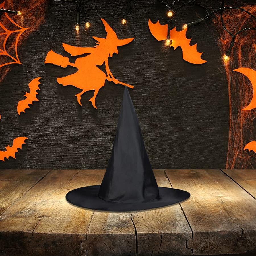 【並行輸入品】8点 ハロウィン 魔女 帽子 魔女 コスチューム アクセサリー ハロウィン コスプレパーティー ブラック 8 PCS Hallow_6