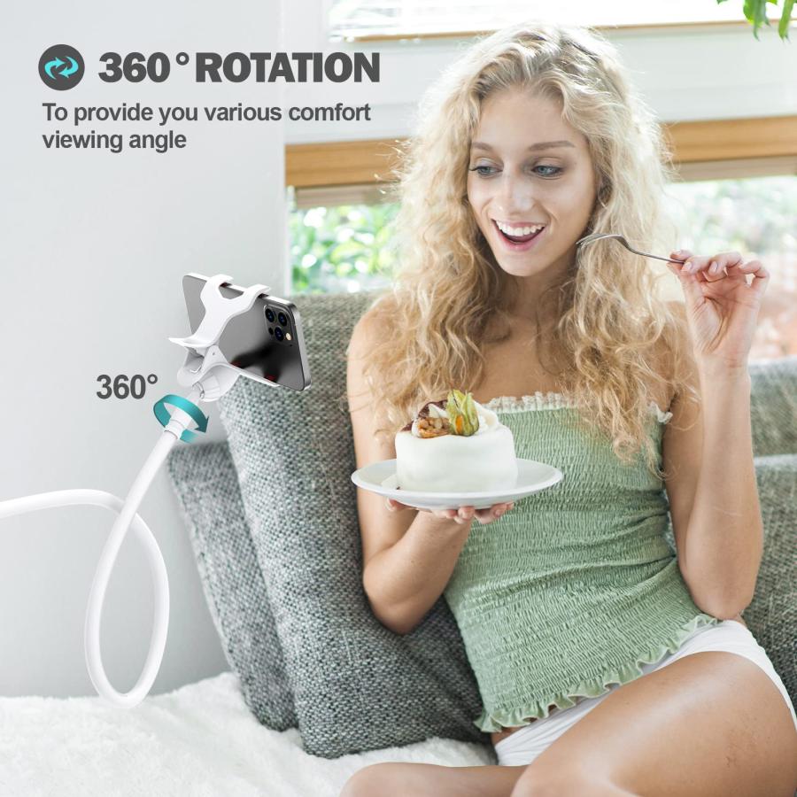 【並行輸入品】グースネック携帯電話ホルダー ベッド用 フレキシブル レイジーアームマウント 360 調節可能 携帯電話クランプ ブラケット スタ |  | 03