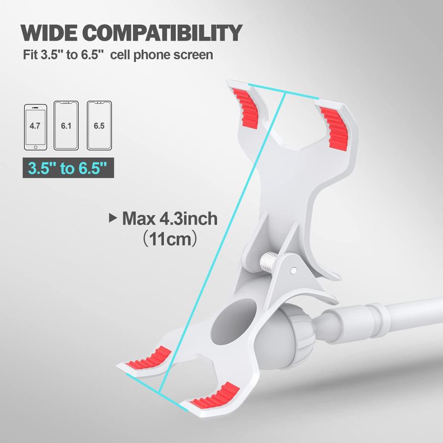 【並行輸入品】グースネック携帯電話ホルダー ベッド用 フレキシブル レイジーアームマウント 360 調節可能 携帯電話クランプ ブラケット スタ |  | 09