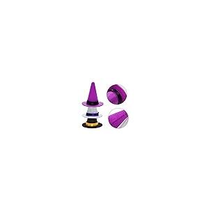 【並行輸入品】12個 ハロウィン ミニ 魔法つかい かぶり笠 速見表飾りつけ 2.75in ワインボトルトッパー DIY 髪の毛手工芸品 ハロウィ
