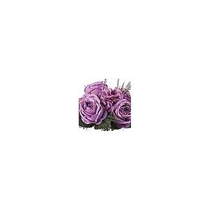 【並行輸入品】ENOVA HOME Purple Hydrangea and Peony Flower Arrangement in Clea_8