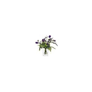 【並行輸入品】ENOVA HOME Silk Tulip Artificial Flower and Mixed Greenery in Cl_5