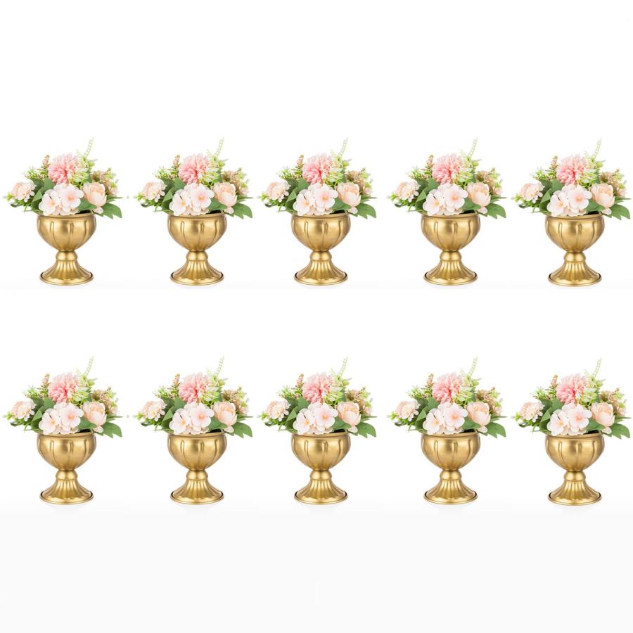 並行輸入品】NUPTIO 10個 ゴールドフラワー花瓶 センターピース装飾