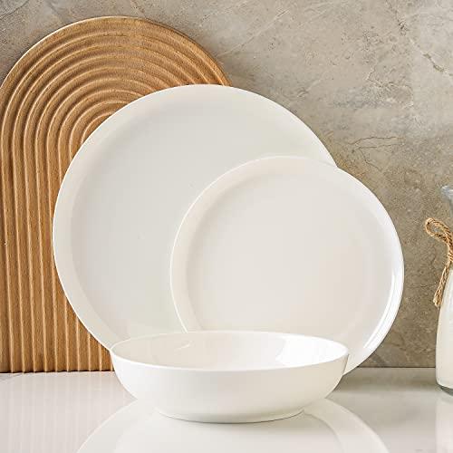 【並行輸入品】Stone Lain Gabrielle Bone China 食器セット 12点 4人用 ソリッドホワイト Stone Lainの画像
