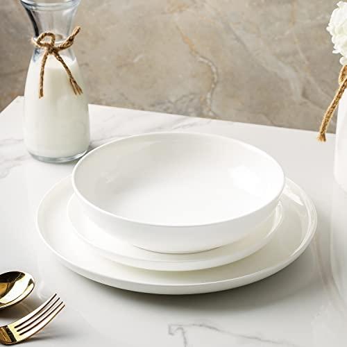 【並行輸入品】Stone Lain Gabrielle Bone China 食器セット 12点 4人用 ソリッドホワイト Stone Lainの画像