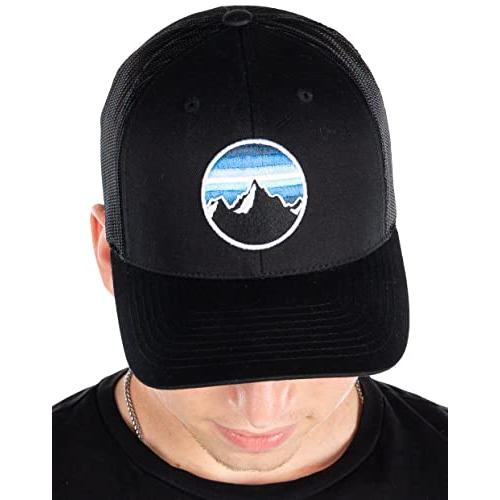 【並行輸入品】Funky Junque Snapback Hat for Men: Mountain Patch Black Funky J_1
