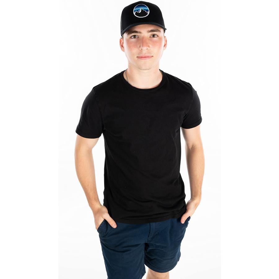【並行輸入品】Funky Junque Snapback Hat for Men: Mountain Patch Black Funky J_9