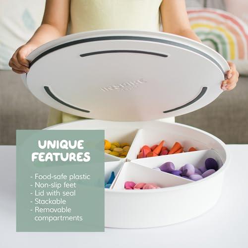 【並行輸入品】Inspire My Play Sensory Bin with Lid and Removable Storage Inserの画像