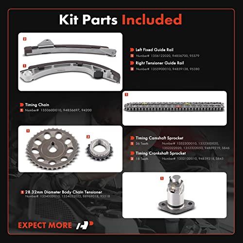 【並行輸入品】A Premium エンジンタイミングチェーンキット スプロケット付き [DOHC、4Cyl 1.8L、1ZZ FEに適合] シボ_4
