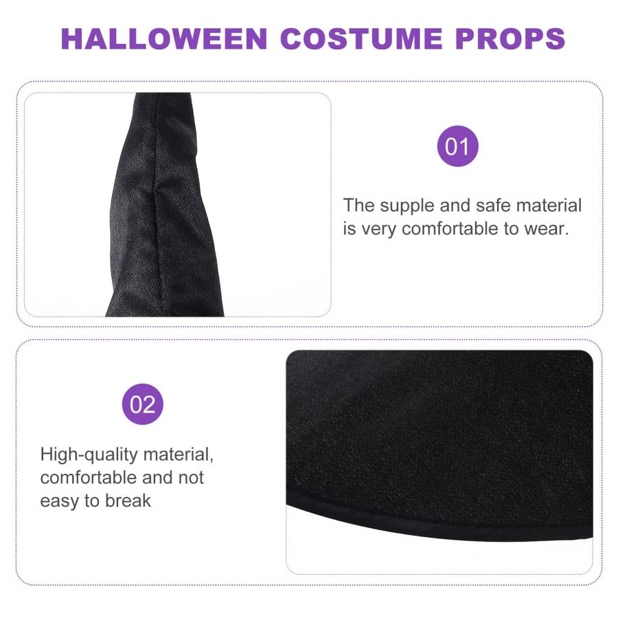 【並行輸入品】Halloween Witch Hats Black Witch Caps Wizard Hat for Haunted Hou_9