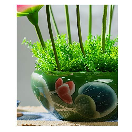 【並行輸入品】Artificial Flower in Pot Artificial Flowers with Vase Lotus Fakeの画像