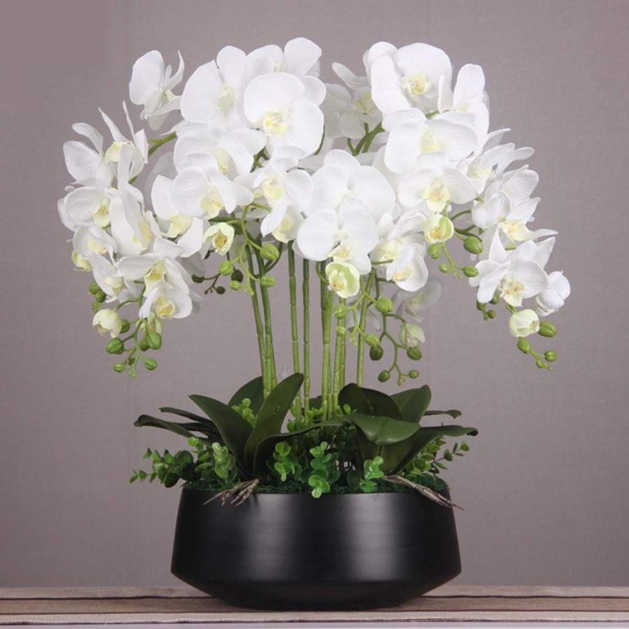 【並行輸入品】Artificial Flower in Pot Orchids Artificial Silk Flowers Phalaenの画像