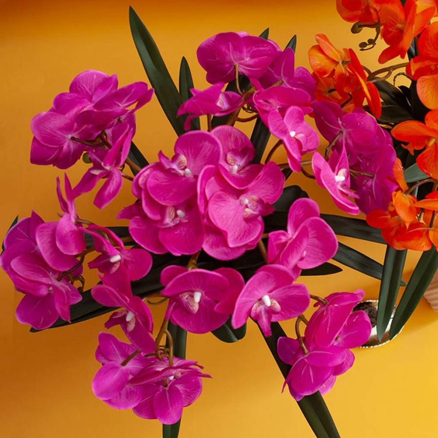 【並行輸入品】Artificial Flower in Pot Phalaenopsis Orchids Artificial Flowersの画像