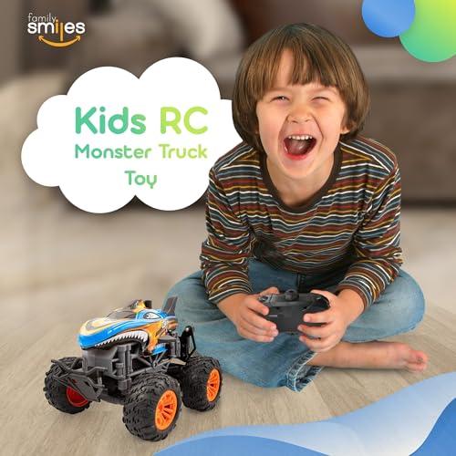 【並行輸入品】Family Smiles キッズ RC シャーク モンスタートラック おもちゃ ウォータースプレーヘイズライト サウンドエフェクの画像