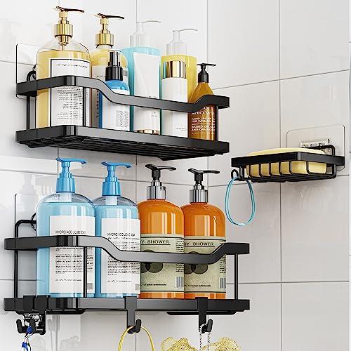 OMAIRA Shower Caddy Shower Organizer Adhesive Shower Shelf, Rustp 並行輸入品｜allinone-d｜02