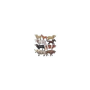 【並行輸入品】Bull Toys バルクプレイセット 9点 牛のおもちゃ 幼児用 羊のフィギュア アパルーサ 子馬 フィギュア 羊モデル キッズの画像
