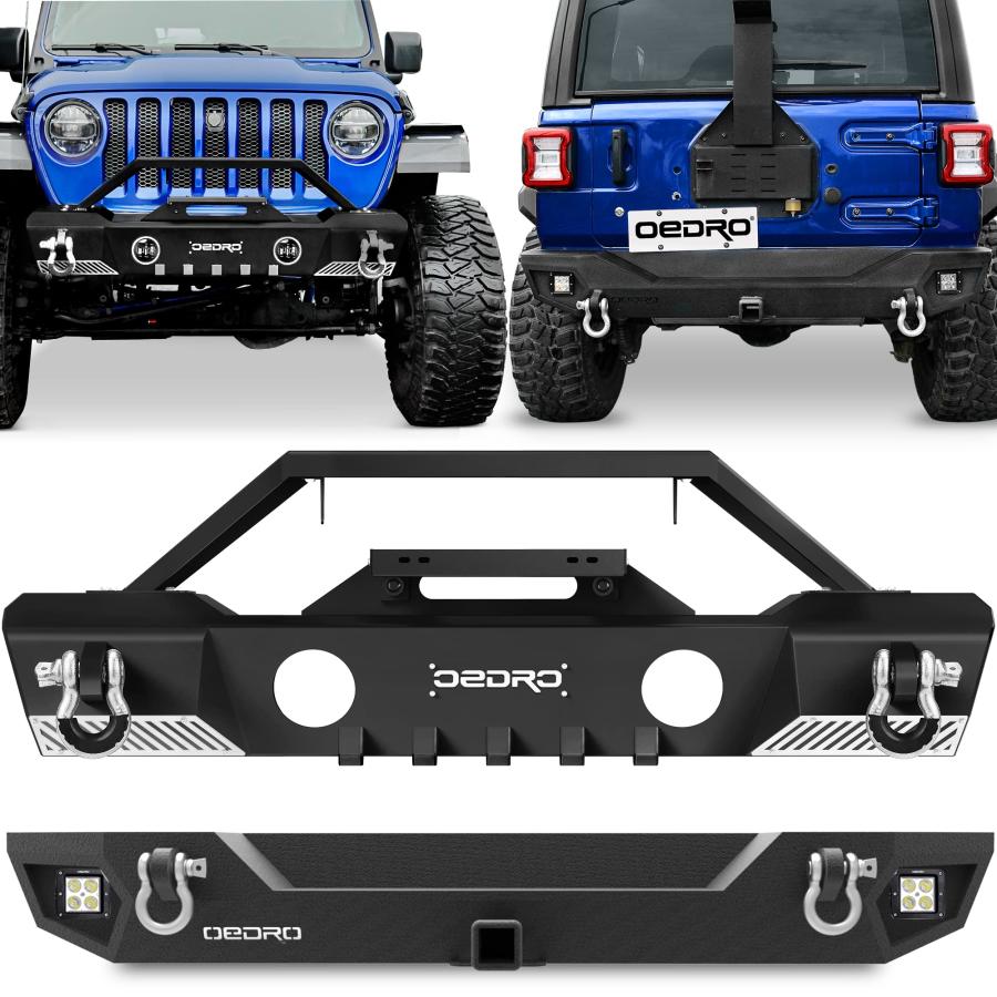 並行輸入品】OEDRO フロント&リアバンパー Jeep Wrangler 2018 2023 JL