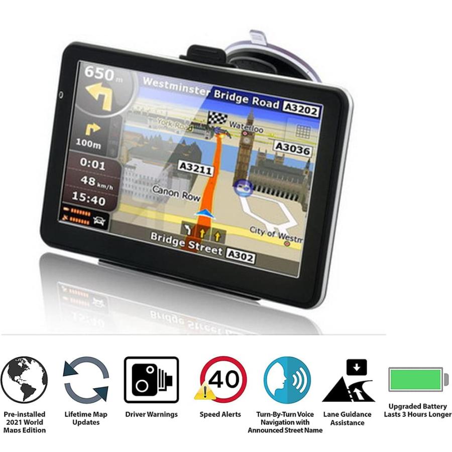 【並行輸入品】GPSナビゲーション 車 貨物自動車 貨物自動車 HGV LGV Motorhome 7in SATナビゲーション 黒いこと ブラケ