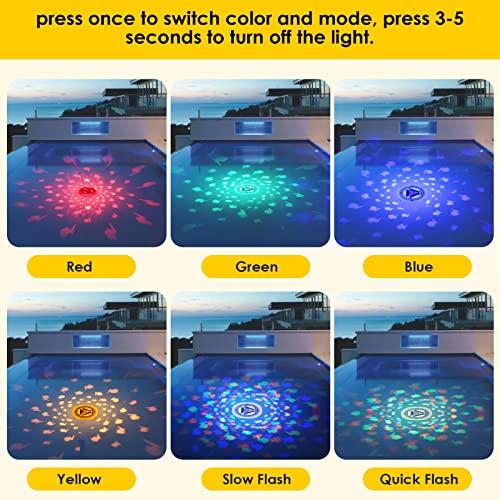【並行輸入品】スイミング プール ライト フローティング 魚柄 3点 カラー チェンジング グロー 水中 プール ライト、4色 2モード、ライト_7