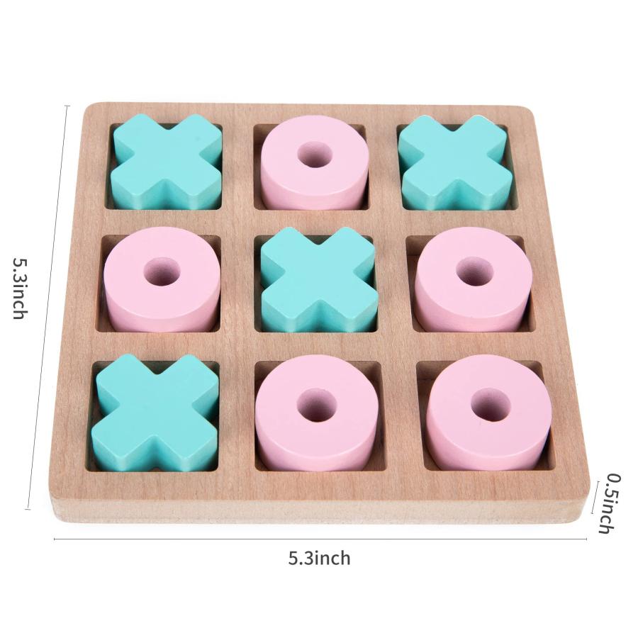 【並行輸入品】LXGYPWIN Tic Tac Toe Game、木製Tic Tac Toe Game、小型Tic Tac Tac Toe Ga_3